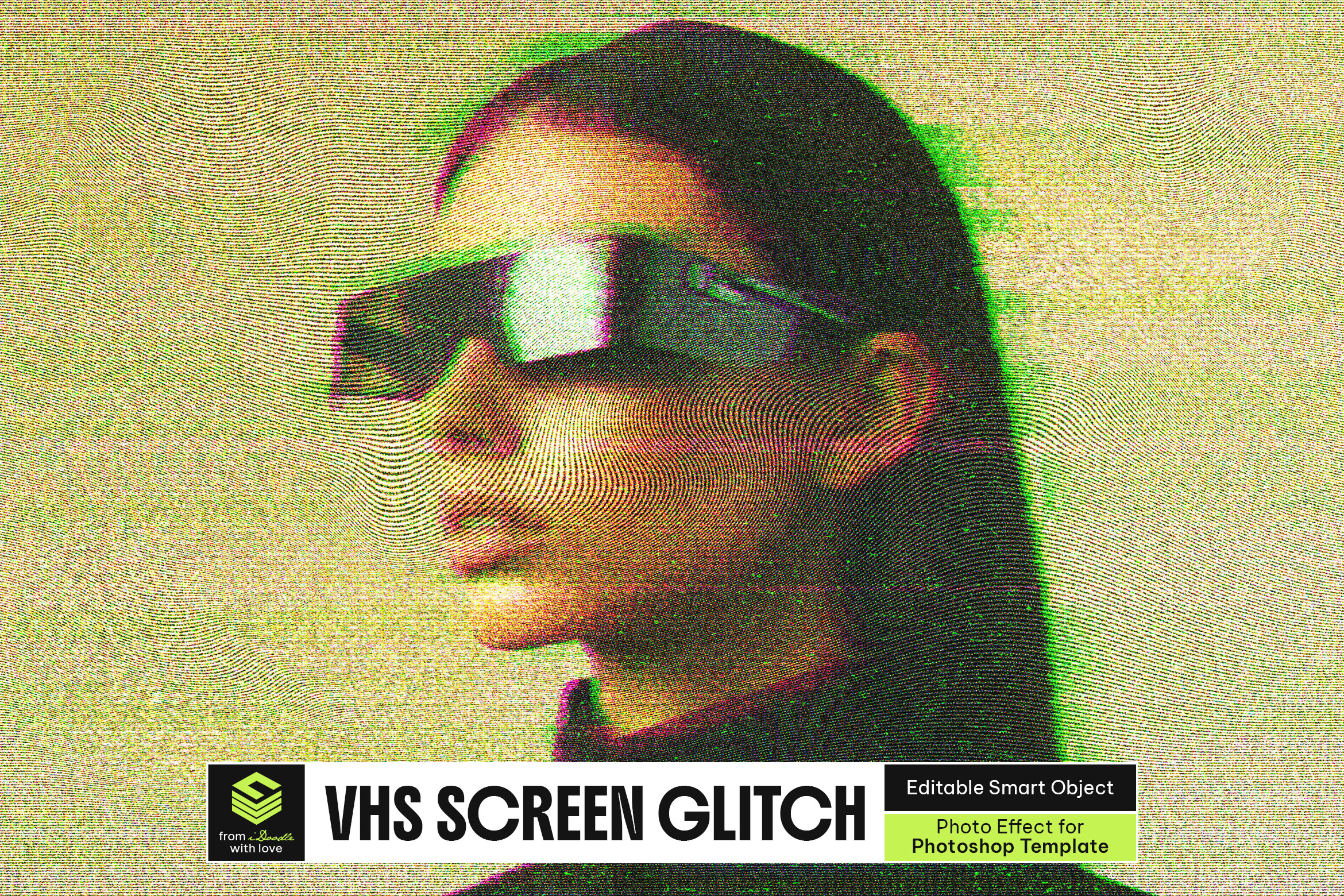 VHS Screen Glitch Photo Effect